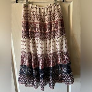 Style & Co midi red, white and blue skirt. Size Small